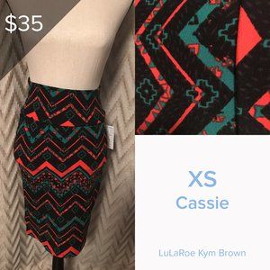 Lularoe Cassie Skirt Geometric Lined